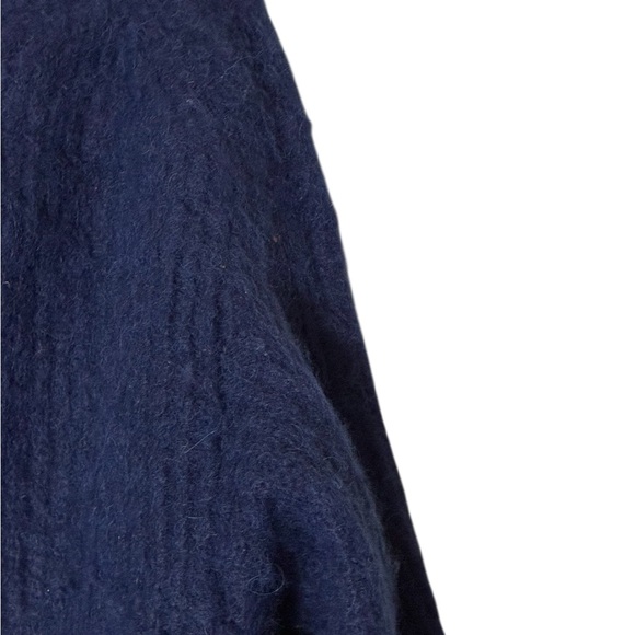 Reformation | Alpaca navy chunky warm soft mock neck cozy minimalist sweater - Picture 13 of 15